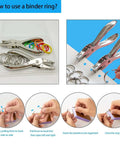 Two Pack Quarter Inch Hole Punch Set With Twenty Binder Rings Ten Silver And Ten Colorful For DIY Crafts and Organization