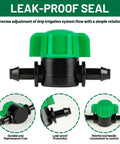 Leak-proof seal of 50 Pack 1/4 Inch Drip Irrigation Shut Off Valves With Barbed Fittings For 1/4 Inch Tubing No Fuss Easy Flow Water Control