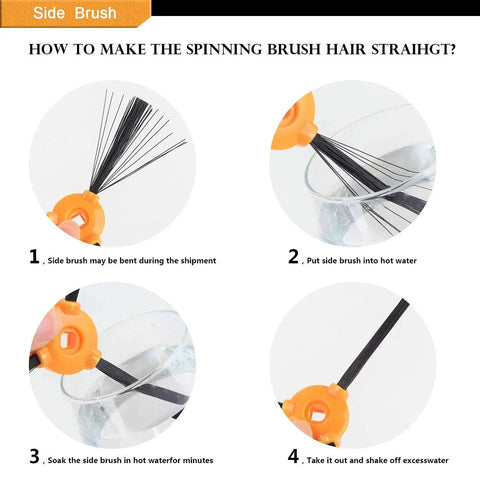 Instructions for straightening side brushes from Replacement Parts Kit For Deebot N79 N79S N79W DN622 500 Yeedi K600 K700