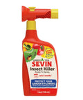 RTS Insect Killer Hose End Sprayer 32 Ounce, Plant Safe And Bloom Friendly, red bottle with spray nozzle, 3-month pest control
