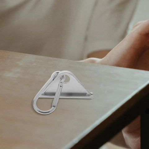 Top Notch Silver Aluminum Triangle Sliding Hooks For T Slot Tracks on a wooden surface, showcasing durability and secure design.