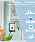 Heavy Duty Childproof Outlet Lock Box With Two Durable Keys, Tool Free Install, installed on wall, black socket protector