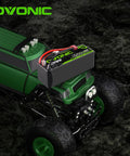4S 14.8V 6500mAh RC LiPo Battery 120C With T Plug Deans Connector, positioned on an RC car for visual effect, Pack of 2