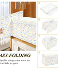 Rugged Foldable Storage Bin With Flip Top Lid And Sturdy Handles For Home Organization Bedroom Closet Collapsible Box demonstrating easy folding.