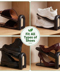 12 Pack Adjustable Shoe Slot Organizers, Double Layer Closet Stackers That Keep Your Space Snug And Sorted, Straight Up Reliable Risers tailored for sneakers, heels, and boots.