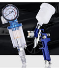 Top Shelf Boss Pro Grade Hvlp Spray Gun Combo Pairing 0.8 And 1.0 Mm Nozzles with integrated regulator and 125ml cup.