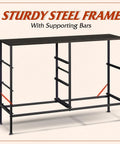 Roomy Five Drawer Fabric Dresser For Bedroom And Living Room Storage with sturdy steel frame and wood top support.