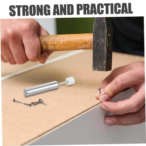 Installation of Hydraulic Silent Close Buffer Kit For Cabinet Doors 5Pcs Soft Close Dampers on a wooden surface.