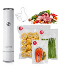 Compact Food Vacuum Sealer With 60KPa Power, Rechargeable Handheld Kitchen Saver Includes 35 Reusable Bags In 3 Sizes
