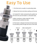 Hardcore 2pcs M12 Ball Nose Spring Plungers With Nuts Stainless Steel Self Locking Indexing Bolts showing usage instructions and operations.