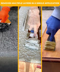 Heavy Duty Paint Varnish Remover Gel Strips Epoxy And Wood Stains From Furniture And Decks Fast With A No Sweat Soy Based Formula That Does The Heavy Lifting Without Harmful Fumes Left Behind Now, applied to multiple surfaces.