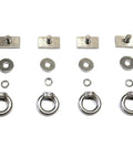 Heavy Duty Stainless Steel Shoulder Eye Bolts 4 Pack With M8 Threads, Includes Slot Nuts, Washers, And Spring Washers For Rope Attachment
