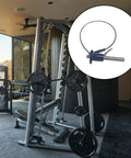 Two Pack 304 Stainless Steel Ball Locking Pins With Quick Release Push Button And 24 Cm Lanyard Cable in a gym setting