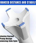 Close-up of 170 Pack Pro 4 Prong Golf Tees With Line Marking System Blue Three And Quarter Inch Plastic Tees prong design
