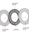 Beefy Industrial Grade Thrust Needle Roller Bearings With Washers 25mm Bore 42mm OD 4mm Thick 2 Pieces AXK2542 2AS