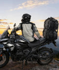Motorcyclist with Waterproof Motorcycle Dry Bag Tail Pack Duffle Luggage 25L 40L 65L With Quick Release Straps, scenic view