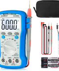 Go-To All-In-One 6000 Counts TRMS Digital Multimeter with Auto Ranging and accessories, AC DC probes, batteries, case