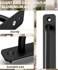 Heavy Duty Black Barn Door Handles 4 Pack BossLevel Cabinet Pulls StraightUp with sturdy aluminum alloy and mounting screws.