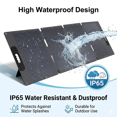 220W Portable Solar Panel For Power Stations And On The Go Off Grid RV Camping Foldable Solar Charger Kit IP65 Waterproof And Weatherproof