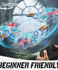RC Planes For Kids And Adults With LED Lights V50 Foam Remote Control Airplane spinning in 360 degree flips indoors