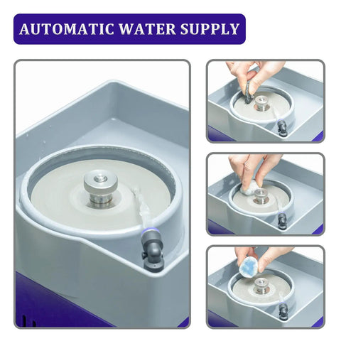 4 Inch Flat Grinding Machine For Stone And Rock Polishing Be A Go To Workhorse Grinder And Shaper Tool Kit with automatic water supply