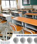 Classroom with desks using 16 Pieces Precut Tennis Ball Chair Leg Covers For Furniture Gray 6.3 Cm Protect Floors And Reduce Noise