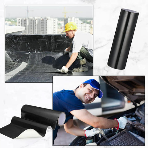 Self Adhesive Go-To Aluminized Fiberglass Heat Shield Tape 12 By 118 Inches used for roofing and auto engine protection