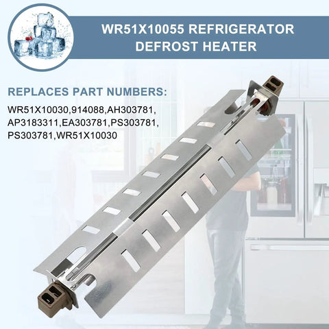 Refrigerator Defrost Heater Kit With Temperature Sensor And High Limit Thermostat Replacement Parts Keeps Your Fridge Frost Free