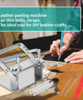 Pro Grade Leather Skiver And Cutter Kit With Skiving Machine Peeler Wide Mouth Knife Leather Carving Knife 10 Replaceable Blades