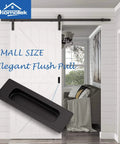 Black matte flush sliding door pull with barn door in living room 2 Pack 120mm Flush Sliding Door Pulls Recessed Finger Pulls For Sliding Barn Bypass Doors Pocket Doors Cabinets And Furniture Rectangular Invisible Pull Black Matte Finish 4.75 Inches