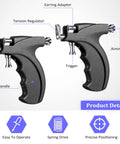 All In One Ear Piercing Kit With Gun Stainless Steel 36 Pairs Studs 98 Earrings 22 Nose Studs showing gun handle details