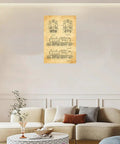 Old School Steam Locomotive Blueprint Wall Art Print Aged Paper Style Antique Train Technical Drawing Poster For Living Room Bedroom Decor Premium Canvas