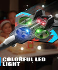 V32 Foam Remote Control Airplane With Light 360 Degree Flip Fighter Jet with LED lights floating in festive background