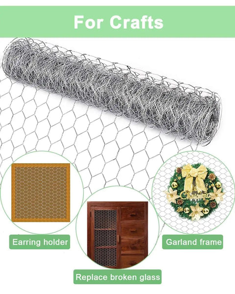 Heavy Duty Hot Dipped Galvanized Chicken Wire Mesh Roll Built Like A Tank For Yard Security Easy To Customize in craft usage.