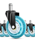 Universal 3-Inch Heavy-Duty Chair Casters With Precision Ball Bearings For All Floor Surfaces, Noise-Free Replacement Wheels