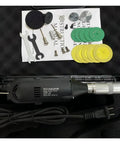 Premium Badass Heavy Duty 350W Micro Electric Angle Grinder And Jewelry Polisher With 15000 Rpm, accessories and tools in case.