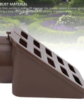 Side view of angled lawn drain grate with brown finish for 3/4 inch thin-wall pipes, highlighting robustness in material.