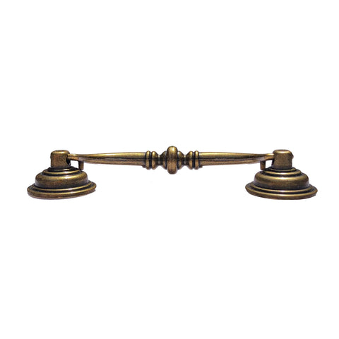 Six Pack Shabby Chic Drawer Pulls Antique Bronze Zinc Alloy Kitchen Cabinet Drop Bail Handles, 4.5 Inch Overall Length