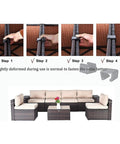 Step-by-step use of 20 Piece Outdoor Rattan Wicker Furniture Alignment Fasteners Sofa Clips Connector For Patio Garden