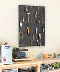 Heavy Duty Metal Pegboard Panels Pack Of 3 For Wall Mount Garage Tool Storage Black Finish Modular Pegboard Organizer