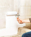 Applying Water Block Acrylic Masonry Waterproof Paint White One Gallon For Indoor And Outdoor Concrete Walls Basements Foundations