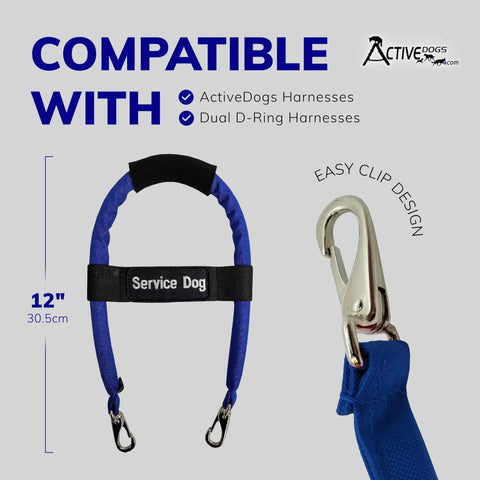 12 Inch Service Dog Handle Bridge Attachment For Harnesses Heavy Duty Nylon Webbing With Soft Neoprene Grip Adjustable Universal Pet Control Tool That Delivers Rock Solid Daily Walking Ease