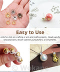 2100Pcs Flower Bead Caps And Spacers Set 4 Sizes Hollow Filigree End Caps for Jewelry Making in hand close-up