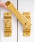 Gold Stainless Steel Barn Door Latch For Gate Bi Fold Sliding Door Lock Antique Cabinet And Closet Latches Heavy Duty Flip Lock
