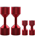 Premium 4 Pack Aluminum 2 Hole Flange Pins Plus Detachable Double Hole Alignment Tools For Heavy Duty Mechanical Assembly And Precision Fixing Jobs in red aluminum.