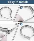 4.5 Inch V Band Clamp 304 Stainless Steel V Band Bolt Clamp For Exhaust Systems And Downpipe Upgrades installation steps