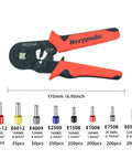Wire Ferrule Crimping Tool Kit With Self Adjusting Crimping Tool And 1200 Pcs Wire Terminals For AWG 23 To 7 Pro Grade Tin Copper