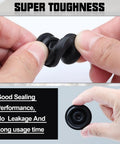 Close-up of 10 Pack Trailer Wheel Hub Dust Caps And Grease Plugs Rubber Construction EZ Lube Compatible demonstrating flexibility and sealing.
