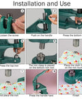 Step-by-step guide using Heavy Duty Hand Press Grommet Machine With Three Dies For Eyelets Cast Iron Construction Beast Level Punch Tool