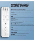 Smart Bidet Toilet Seat Rounds Perfectly Keeps Your Back Cozy Af Year Round Real Deal Electronic Heated Comfort With Adjustable Air Dryer Smooth Wash remote control with operation buttons for various functions